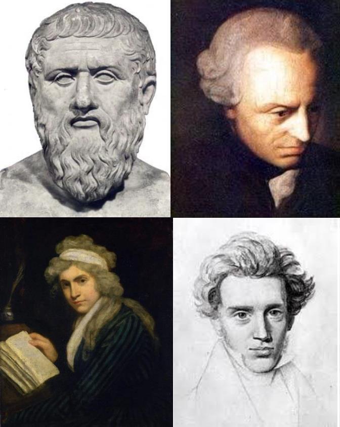Platon, Kant, Wolstonecraft, Kierkegaard